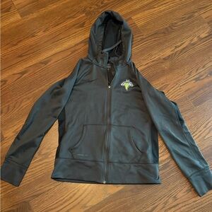 Nike Charcoal Full-Zip Hoodie with Emblem